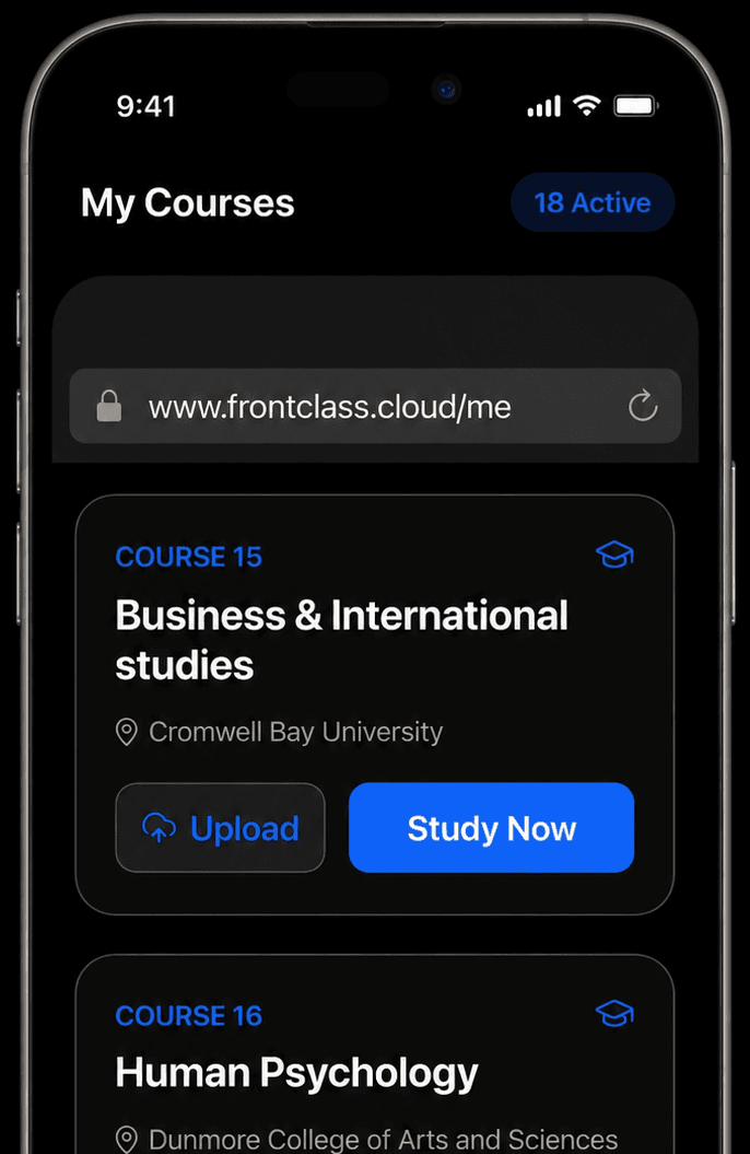 Frontclass Web App